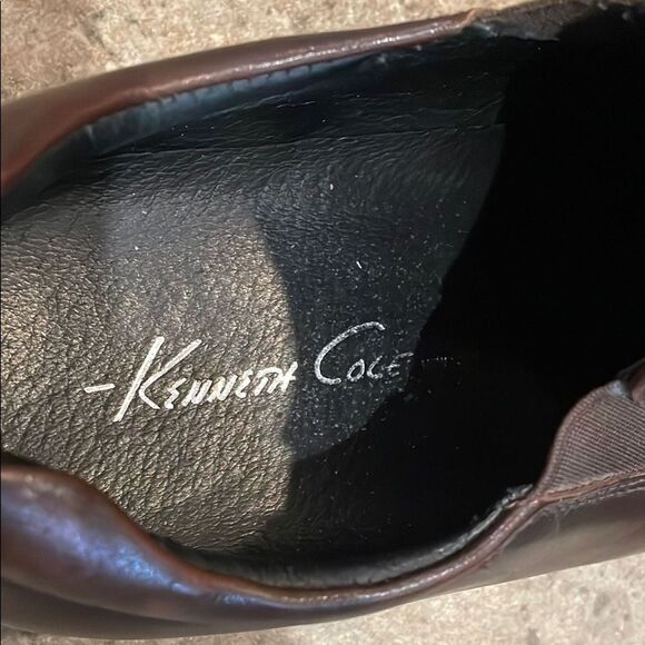 Kenneth Cole Brown Come Fly With Me Brown Leather Loafer Shoes Mens 10M Slip-on - Picture 7 of 11
